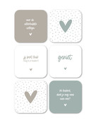 Voor de allerleukste collega! - Set van 6 vinyl onderzetters