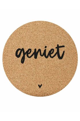 Muismat kurk met tekst Geniet