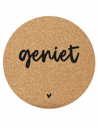 Muismat kurk met tekst Geniet