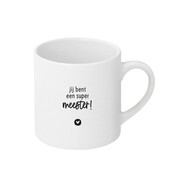 Witte mok met tekst - 'Jij bent een super meester!'