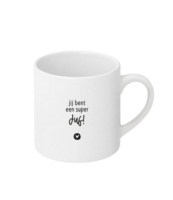 Witte mok met tekst - 'Jij bent een super juf!' Witte mok met tekst - 'Jij bent een super juf!'