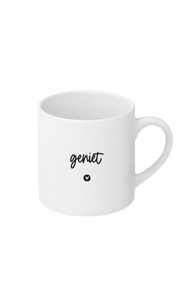 Mok - met tekst 'Geniet'