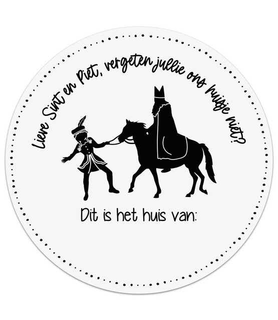 Muurcirkel  'Dit is het huis van: ... '