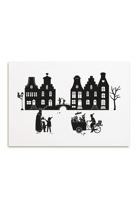 Kaartje Sinterklaas tafereeltje