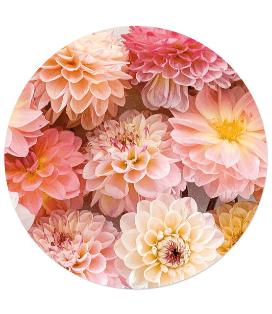 Muurcirkel foto dahlia's