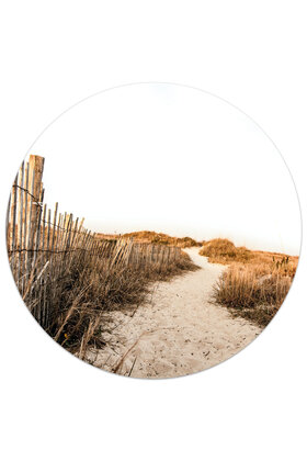 Muurcirkel (binnen) foto strandpad - 3 formaten