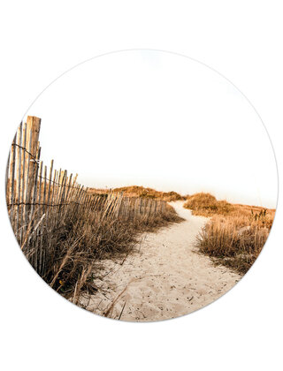 Muurcirkel (binnen) foto strandpad - 3 formaten