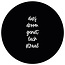 Zoedt Muurcirkel zwart met tekst 'Durf, droom, geniet, lach, straal'