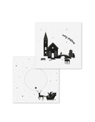 Dubbele kerstkaart  met bedrukte envelop  - Merry Christmas Dubbele kerstkaart  met bedrukte envelop  - Merry Christmas
