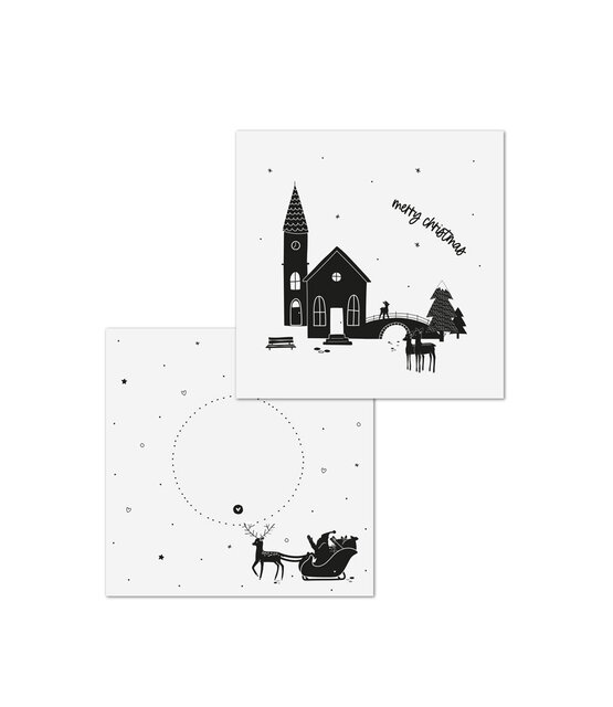 Dubbele kerstkaart  met bedrukte envelop  - Merry Christmas Dubbele kerstkaart  met bedrukte envelop  - Merry Christmas