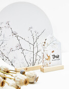 Muurcirkel standaard blank hout - 9cm Muurcirkel standaard blank hout - 9cm