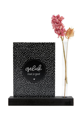 Kaarthouder met vaasje