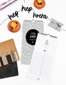 Zwart wit verjaardagskalender met leuke quotes