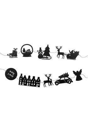 Kerst slinger - zwart