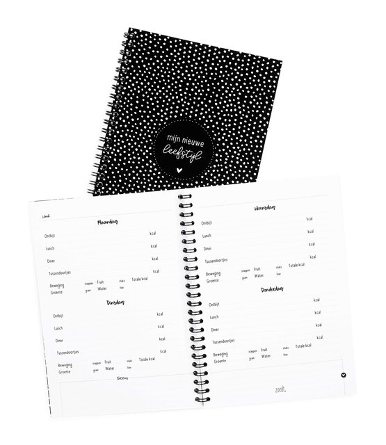 Mijn nieuwe leefstijl boekje | eet, beweeg en afvaldagboekje - LICHT BESCHADIGD