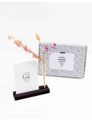 Cadeaupakket 'Hart onder de riem' - brievenbus 'Ik wens je lichtpuntjes'