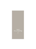 Minikaartje beige met tekst - Hoera! een nieuw huis