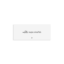 Cadeaukaartje met tekst - Confetti, kusjes & knuffels