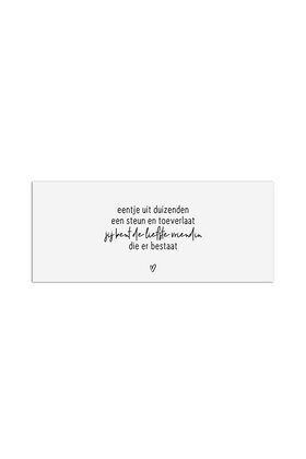 Cadeaukaartje met tekst - Liefste vriendin die er bestaat