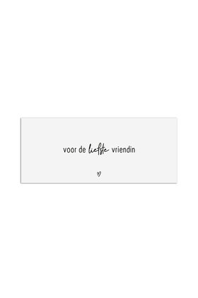 Cadeaukaartje met tekst - Voor de liefste vriendin
