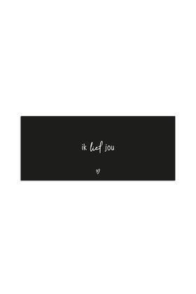 Cadeaukaartje met tekst - Ik lief jou