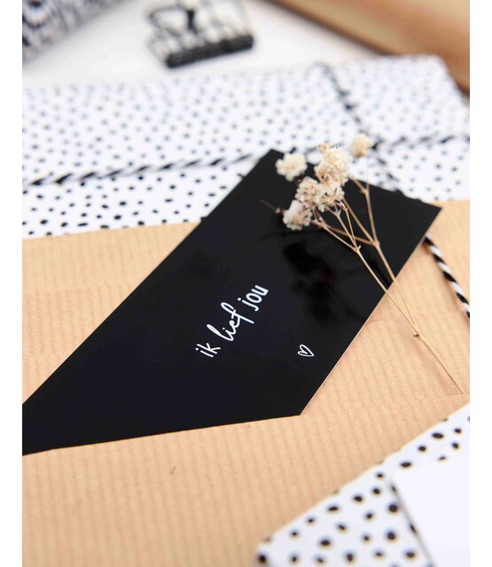 Minikaartje met tekst - Ik lief jou