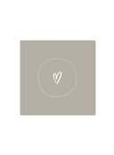 Minikaartje beige met hartje