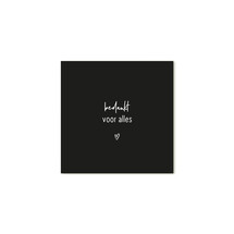 Cadeaukaartje vierkant met tekst - Bedankt voor alles