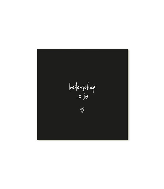 Minikaartje beige met tekst -Beterschap -x- je