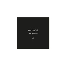 Cadeaukaartje vierkant met tekst - Een knuffel van papier