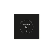 Cadeaukaartje vierkant met tekst - Een nieuw thuis