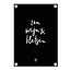 Zoedt Tuinposter zwart met tekst - Zon wijn & kletsen | 60x80cm