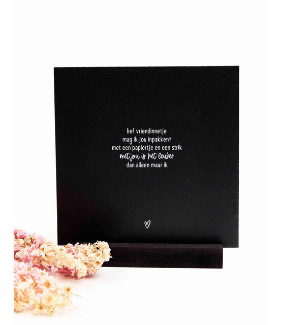 Forex tegeltje -  Gedicht lief vriendinnetje