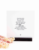 Forex tegeltje - Gedicht dansjes en wijntjes