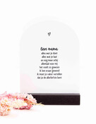 Forex tegeltje boogvorm - 'Lieve mama...' Forex tegeltje boogvorm - 'Lieve mama...'