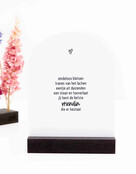 Forex tegeltje boogvorm - gedichtje 'Jij bent de liefste vriendin die er bestaat'