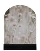 Forex tegeltje boogvorm - beige bloemen