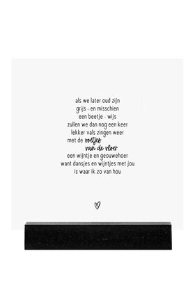 Forex tegeltje - Gedicht dansjes en wijntjes