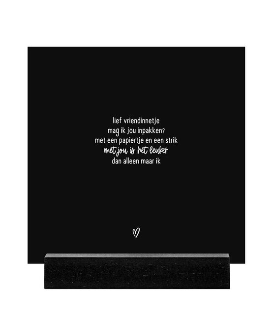 Forex tegeltje -  Gedicht lief vriendinnetje