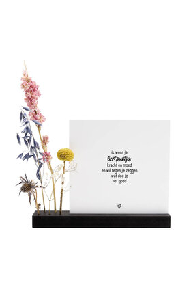 Forex tegeltje in droogbloemhouder - Ik wens je lichtpuntjes