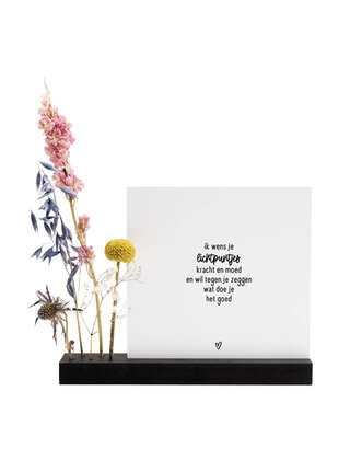 Forex tegeltje in droogbloemhouder - Ik wens je lichtpuntjes
