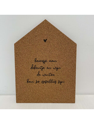 Magazijn sale - Huisje (kurk) 20 cm