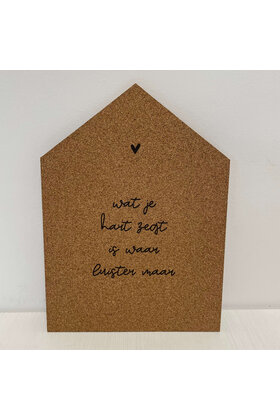 Magazijn sale - Huisje (kurk) 20 cm