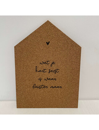 Magazijn sale - Huisje (kurk) 20 cm