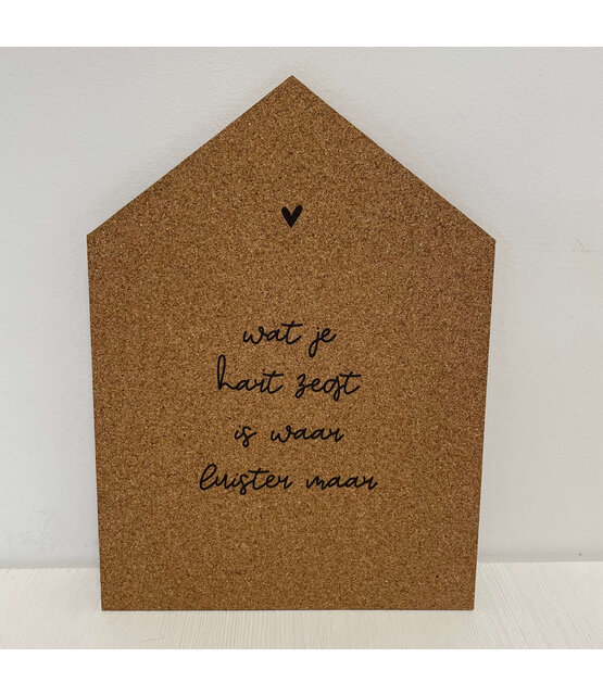 Magazijn sale - Huisje (kurk) 20 cm