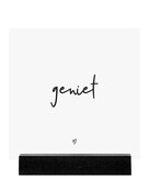 Forex tegeltje -  wit met tekst 'Geniet'