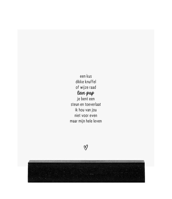 Forex tegeltje -  wit met gedicht 'Lieve papa je bent een steun en toeverlaat...' Forex tegeltje -  wit met gedicht 'Lieve papa je bent een steun en toeverlaat...'