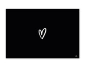 Inductiebeschermer - zwart met hartje