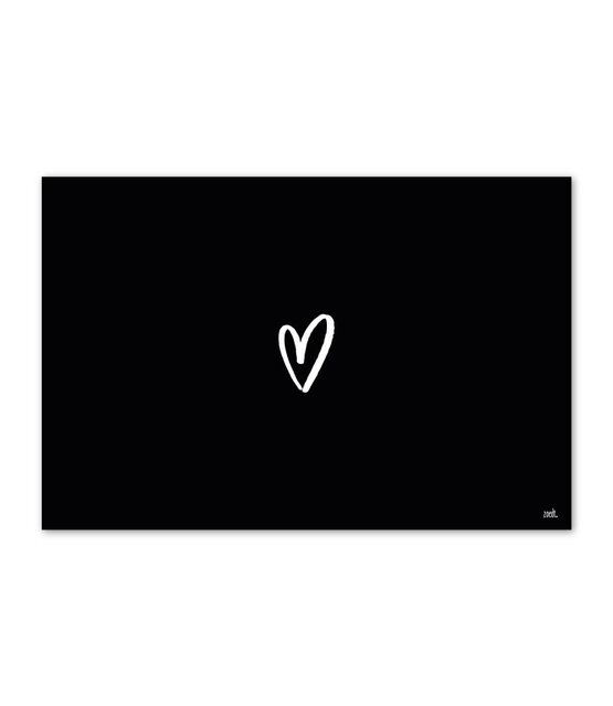 Inductiebeschermer - zwart met hartje