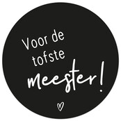 Zwarte onderzetter met tekst - Voor de tofste meester! Zwarte onderzetter met tekst - Voor de tofste meester!